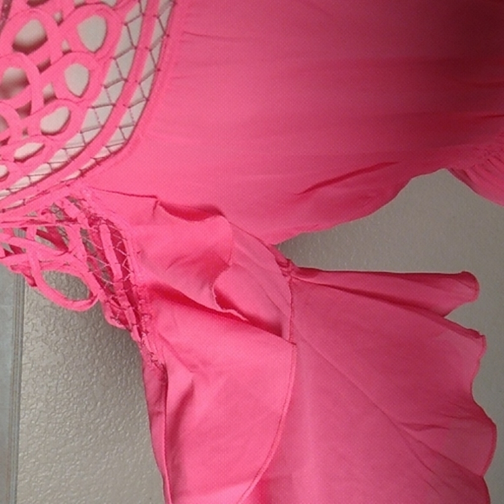 Si Style👗 | Womans | Pink 3/4 Sleeve Dress/ Size Large - Picture 8 of 14